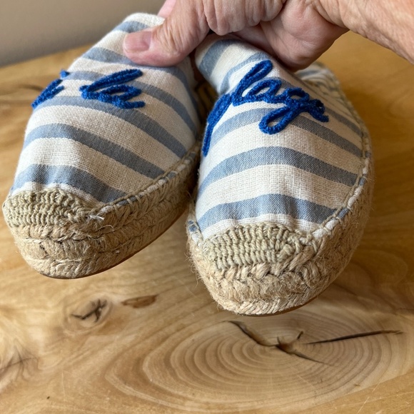 SOLUDOS A LA PLAGE TO THE BEACH NAUTICAL STRIPED ESPADRILLE COASTAL GRANDMA - Picture 11 of 11